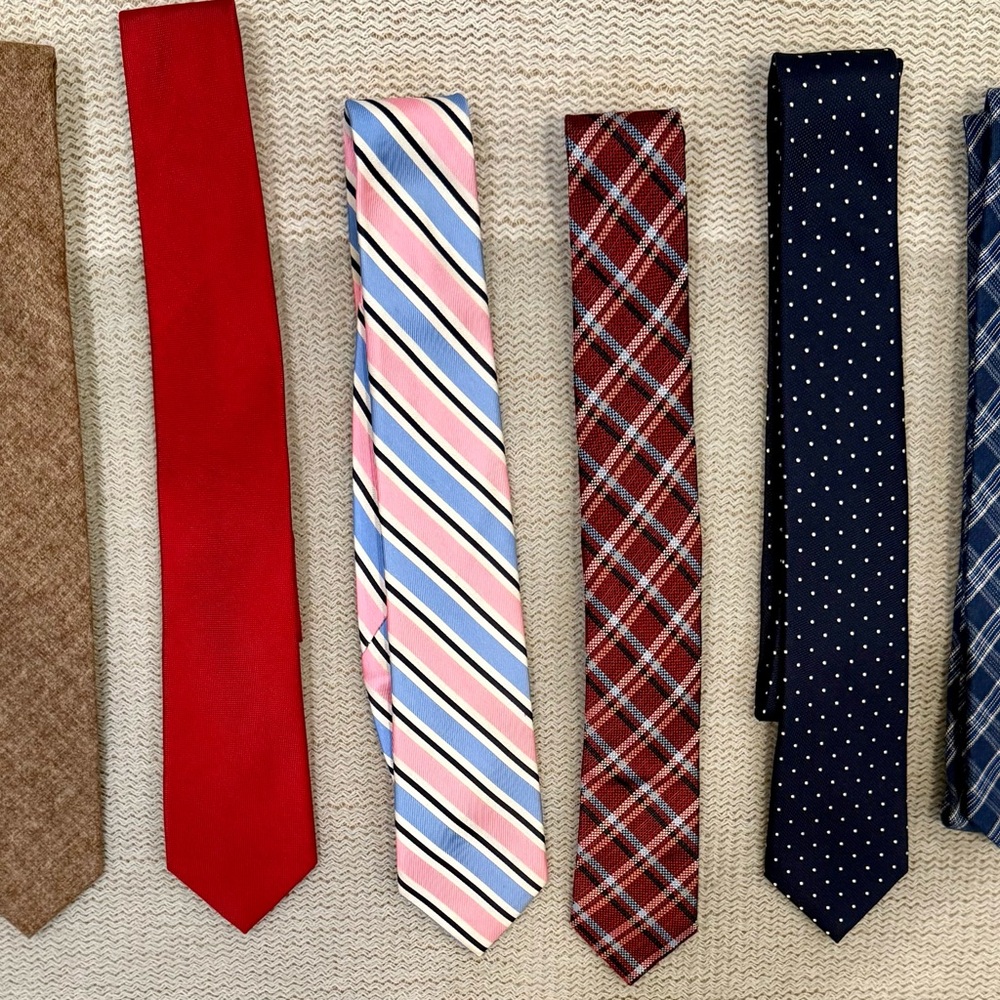 Lot of 8 Mixed Brand Ties Nautica Tommy Hilfiger Ben Sherman Original Penguin